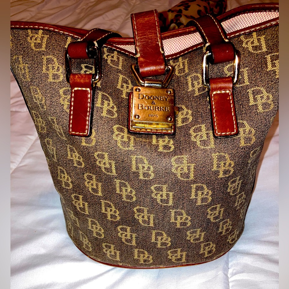 Dooney & Bourke Pink and Tan Handbag